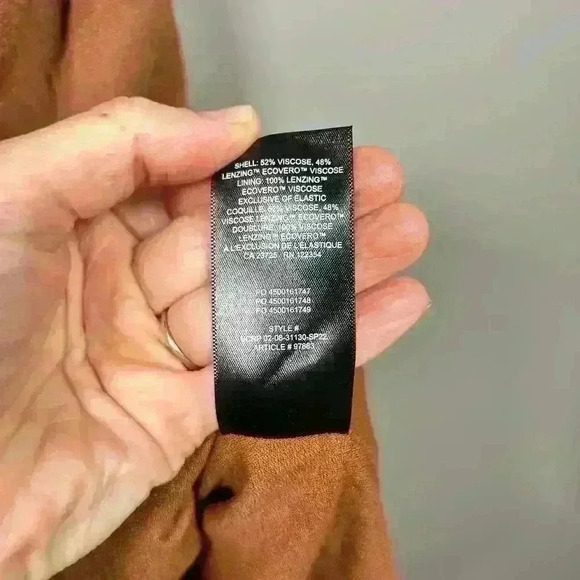 ARITZIA Cowl Neck Strappy A Line Mini Slip Dress Brown Smocked Back XS - Picture 7 of 10